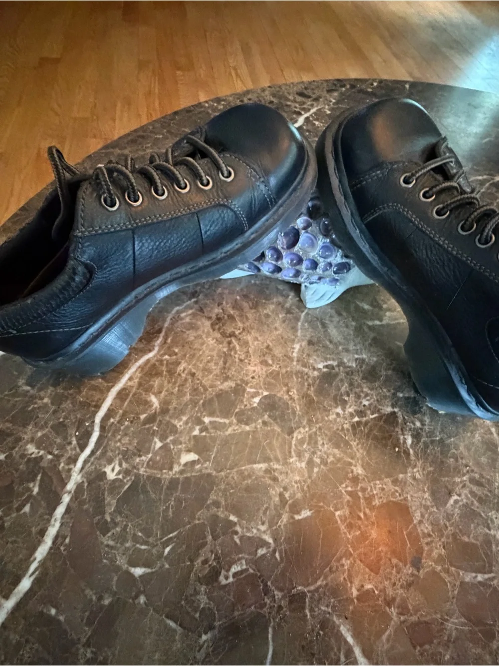 Dr. Martens Black Leather Lace-Up Oxfords